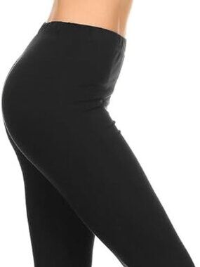Eevee Brand Womens Full Length Leggings Solid Black 3x-5x New in Package